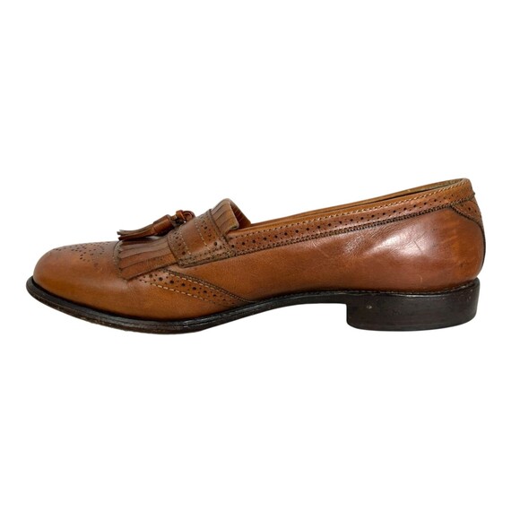 Allen Edmonds Bridgeton Brown Leather Slip-on Kiltie Tassel Loafer Shoes 10B - Picture 4 of 16